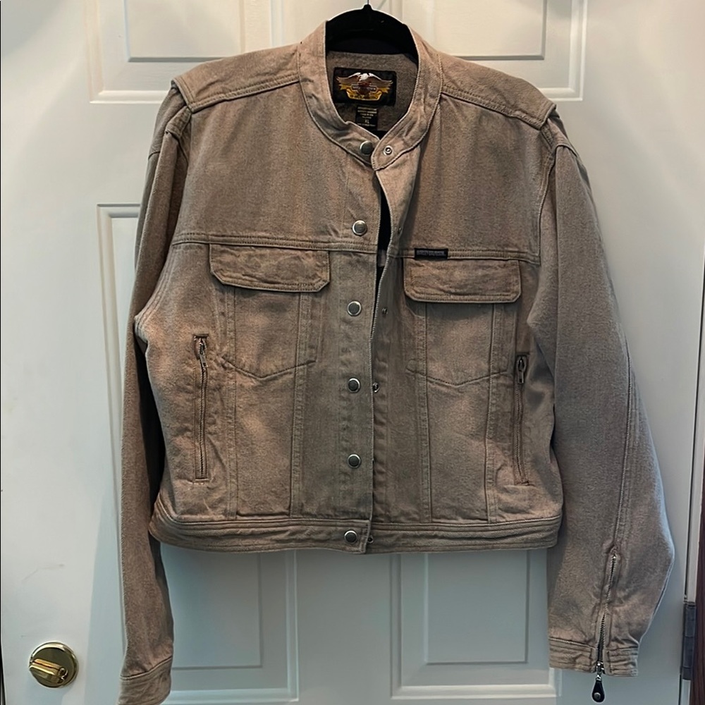 Harley-Davidson Tan Jean Jacket Womens